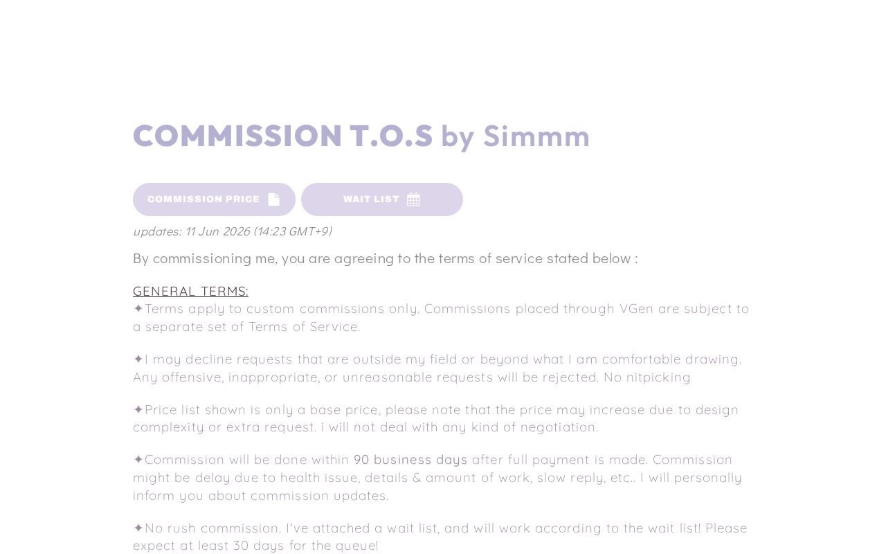 Commission TOS